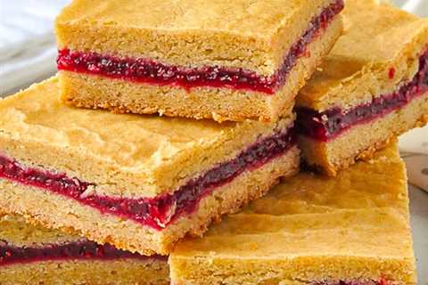 Raspberry Filled Cookie Bars