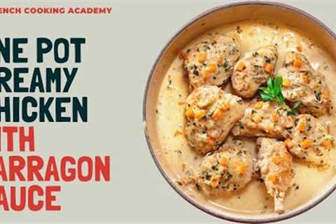 A recipe that celebrates chicken and tarragon (poulet a l''estragon)