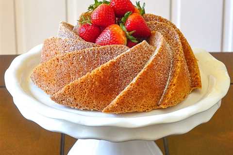 Orange Bundt Cake with Cointreau Marinated Strawberries