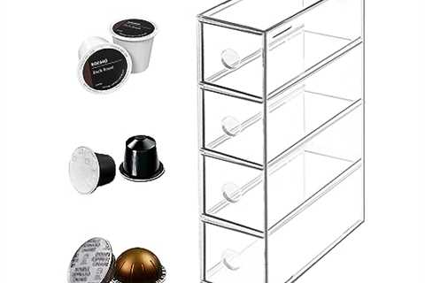 How to find a coffee pod storage organizer that matches your kitchen decor?