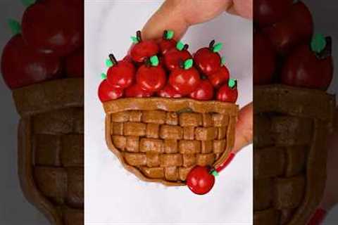 Adorable Apple Basket Cupcakes, The Perfect Fall Dessert! #shorts