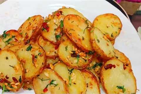 New style Garlic Potato Snacks Recipe! Its So Delicious! Garlic Potato Chips! Potato French Fry Rcp