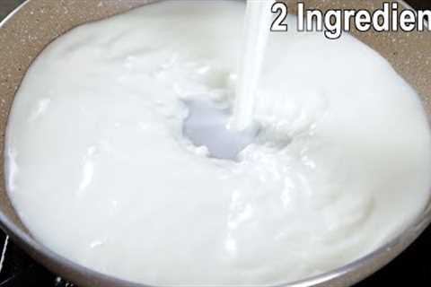 Do you have Milk & Sugar at home? Try this simple Milk Dessert !!