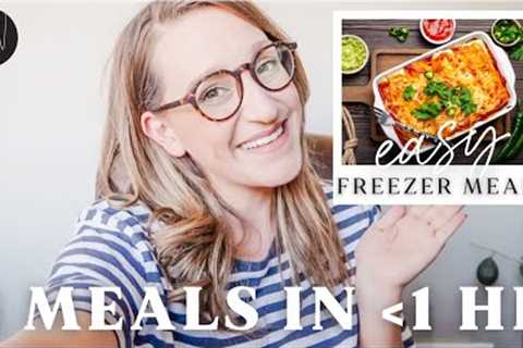 4 Dinners in LESS than an HOUR 🍽 | Make Ahead Freezer Meals (with recipes)