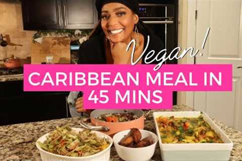 HOW TO COOK CURRY CHICKN RICE AND PEAS GINGER CABBAGE PLANTAINS RECIPE in 45 mins FOR DINNER