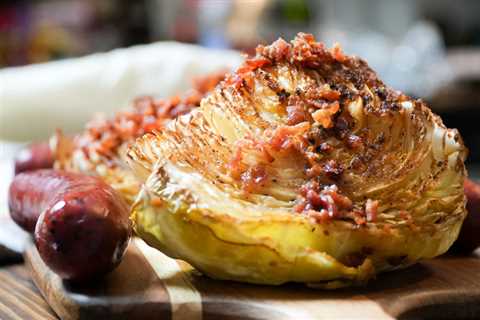 Smoked Cabbage With Bacon Butter Sauce