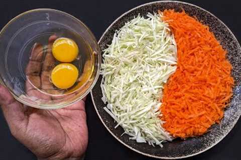 Just Add Eggs With Cabbage & Carrots Its So Delicious/ Simple Breakfast Recipe/ Cheap &..