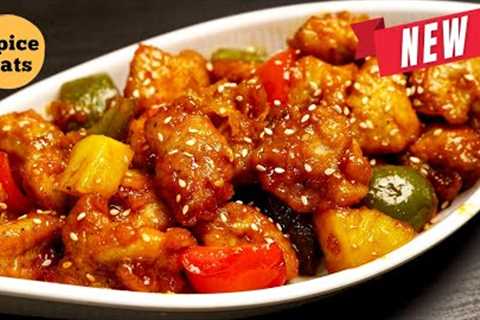 SWEET AND SOUR CHICKEN RECIPE  | SWEET AND SOUR CHICKEN RESTAURANT STYLE | BY SPICE EATS