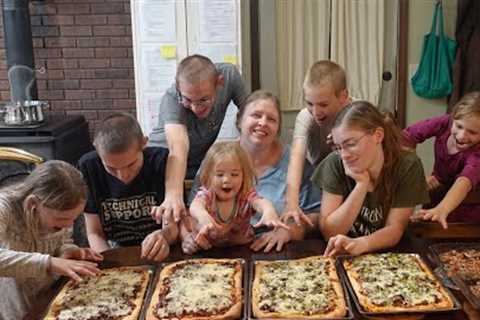 Homemade PIZZA for our LARGE FAMILY!