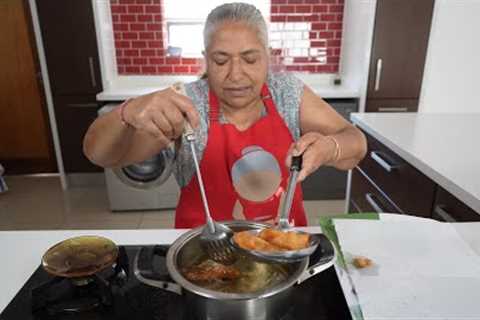 Making beer battered hake for fish tacos