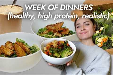 WHAT I EAT IN A WEEK FOR DINNER! High protein plant based and realistic