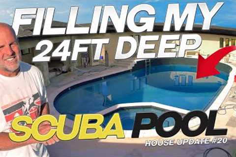 You’ve been waiting for this…filling my home SCUBA pool! | House Build #20