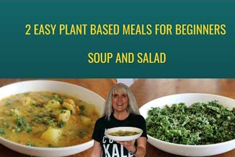 2 EASY PLANT BASED MEALS FOR BEGINNERS // SOUP & SALAD