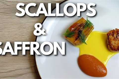 Michelin star SCALLOPS & SAFFRON recipe | Fine Dining At Home