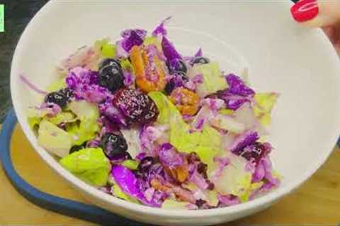 Best Blueberry Cabbage Salad | Healthy Salad Recipe