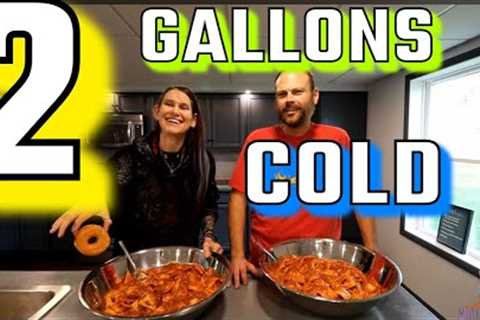 Holy Ravioli!! Huge ravioli CAN CHALLENGE | SHES A COLD ONE | MOM VS FOOD ~ MOLLY SCHUYLER