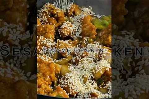 Sesame #chicken with #Delicious Sauce #shorts #food #recipe in related link
