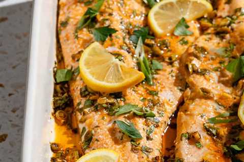 Baked Trout with Lemon, Garlic, and Fresh Herbs