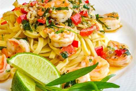 Tarragon Lime Shrimp Scampi