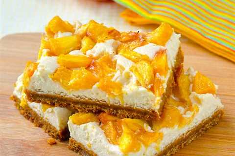 Peach Cheesecake Cookie Bars