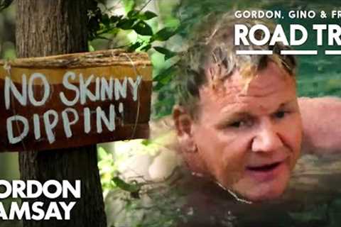 Skinny Dipping Goes WRONG | Gordon, Gino, and Fred's Road Trip | Gordon Ramsay