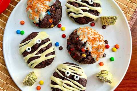 Double Chocolate Halloween Monster Cookies