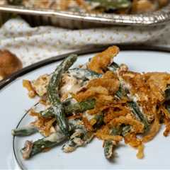 Smoked Green Bean Casserole With Homemade Mushroom Soup on the Traeger