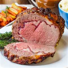 Herb and Garlic Crusted Prime Rib Roast with Burgundy Thyme Gravy