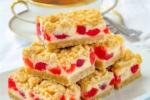 Cherry Vanilla Cheesecake Bars