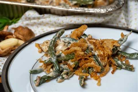 Smoked Green Bean Casserole With Homemade Mushroom Soup on the Traeger