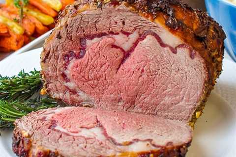 Herb and Garlic Crusted Prime Rib Roast with Burgundy Thyme Gravy