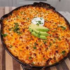 Creamy Chicken Enchilada Skillet