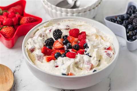 Red, White and Blue Cheesecake Salad